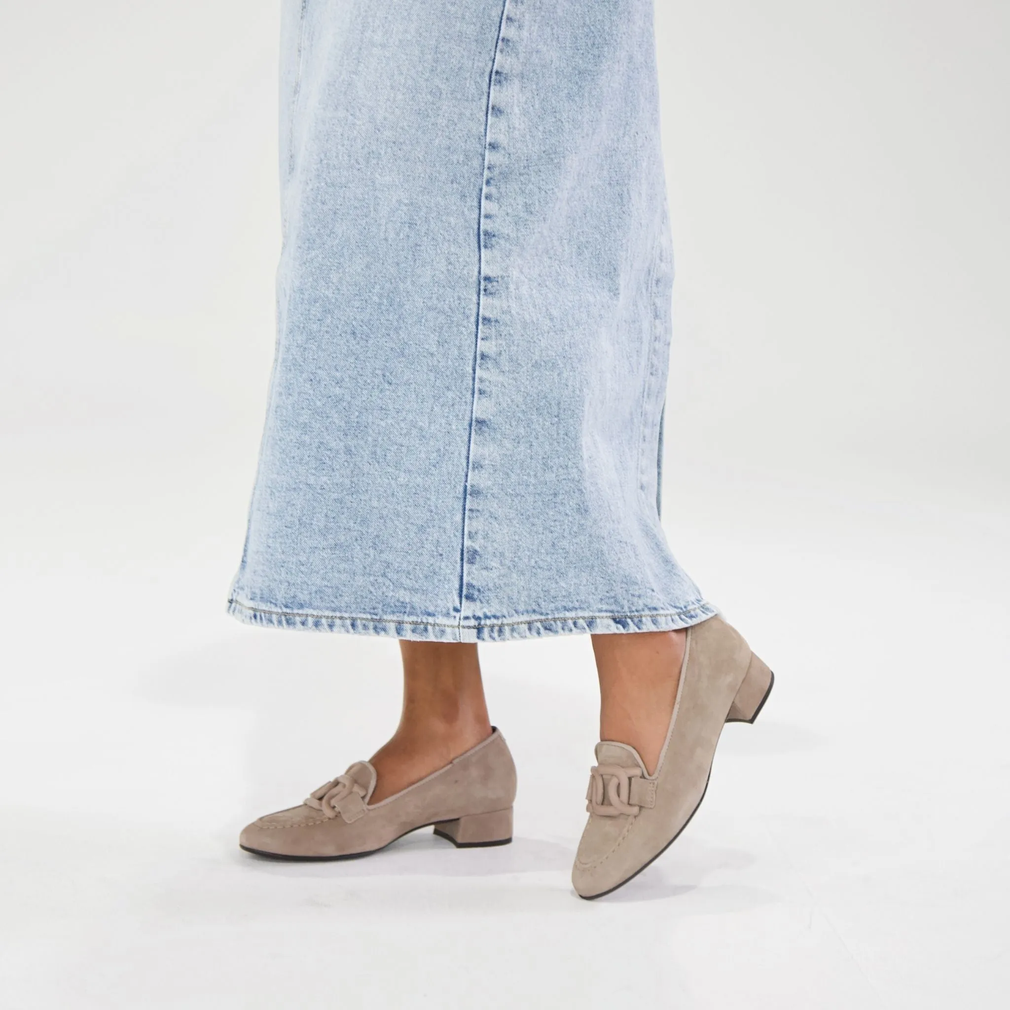1405 Taupe Suede Loafers