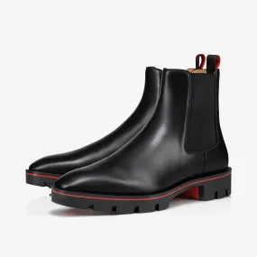 Ankle Boot with Red Lug Sole