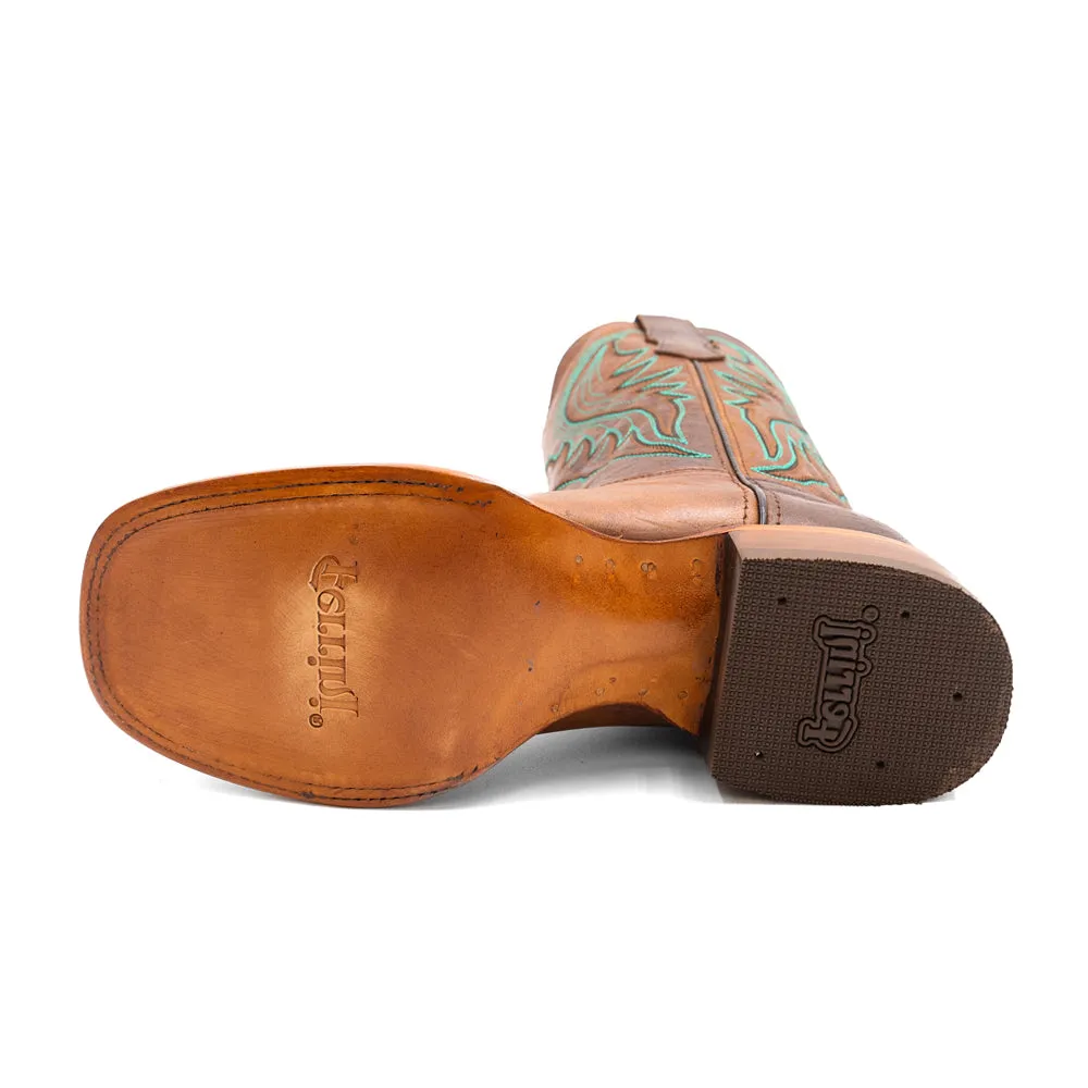 Beau Embroidered Square Toe Cowboy Boots