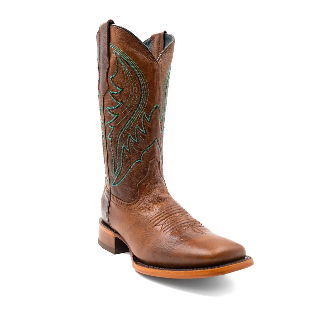 Beau Embroidered Square Toe Cowboy Boots