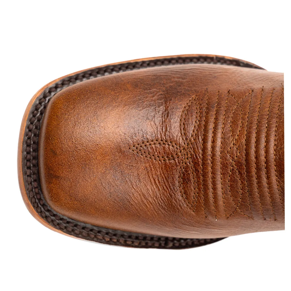 Beau Embroidered Square Toe Cowboy Boots