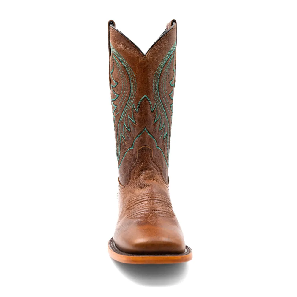Beau Embroidered Square Toe Cowboy Boots