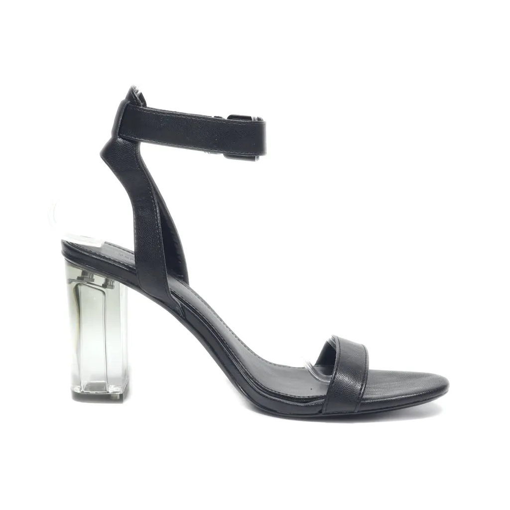 Bershka High-Heel Sandals Leather Black Colour For Women