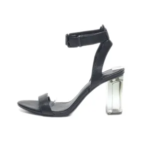 Bershka High-Heel Sandals Leather Black Colour For Women