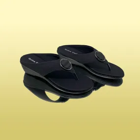 Black Wedge Sandals