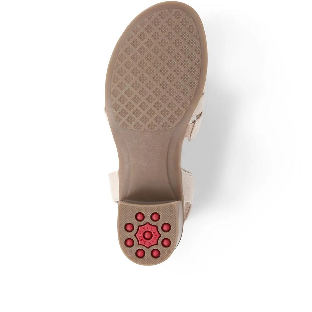 Block Heeled Slip-On Sandals  - CENTR39057 / 324 981