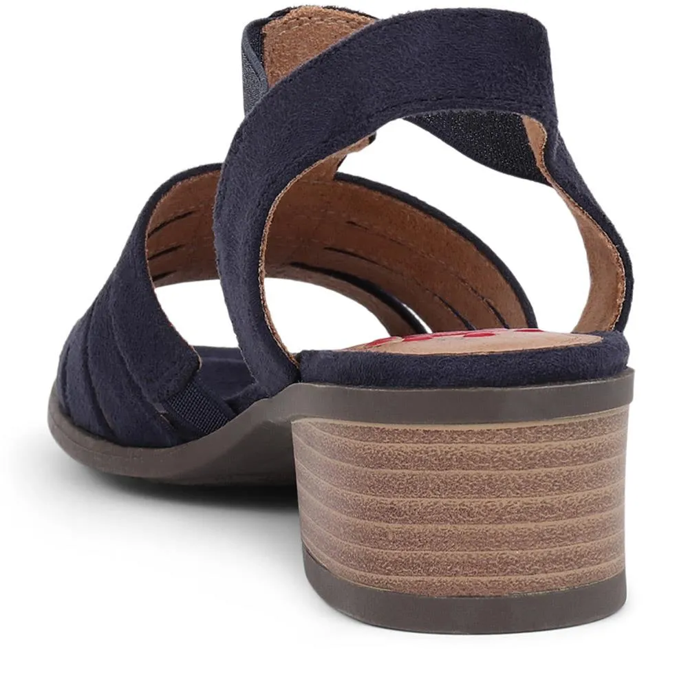 Block Heeled Slip-On Sandals  - CENTR39057 / 324 981