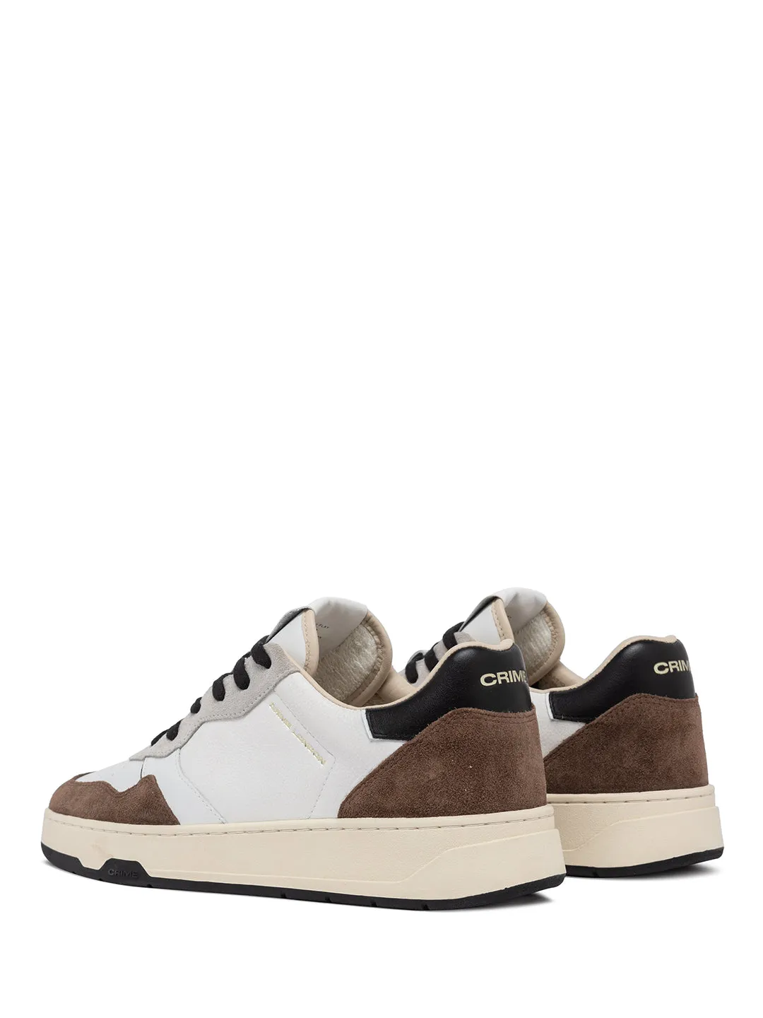 Crime Timeless Dark Coffee sneakers bianco e marrone