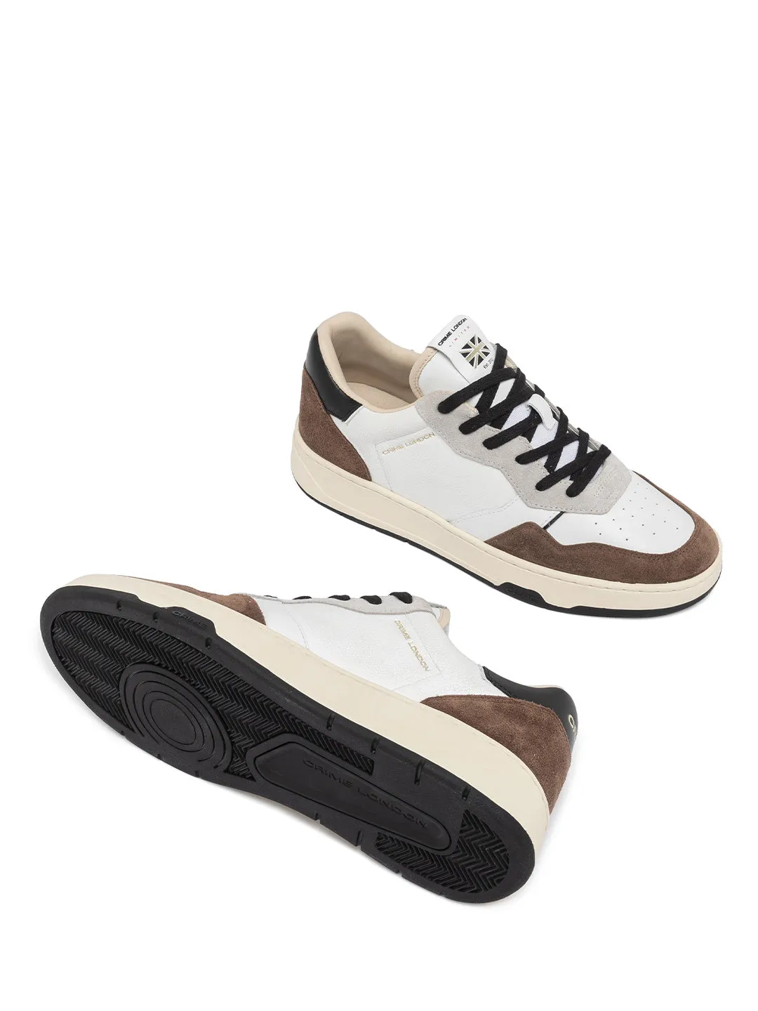 Crime Timeless Dark Coffee sneakers bianco e marrone