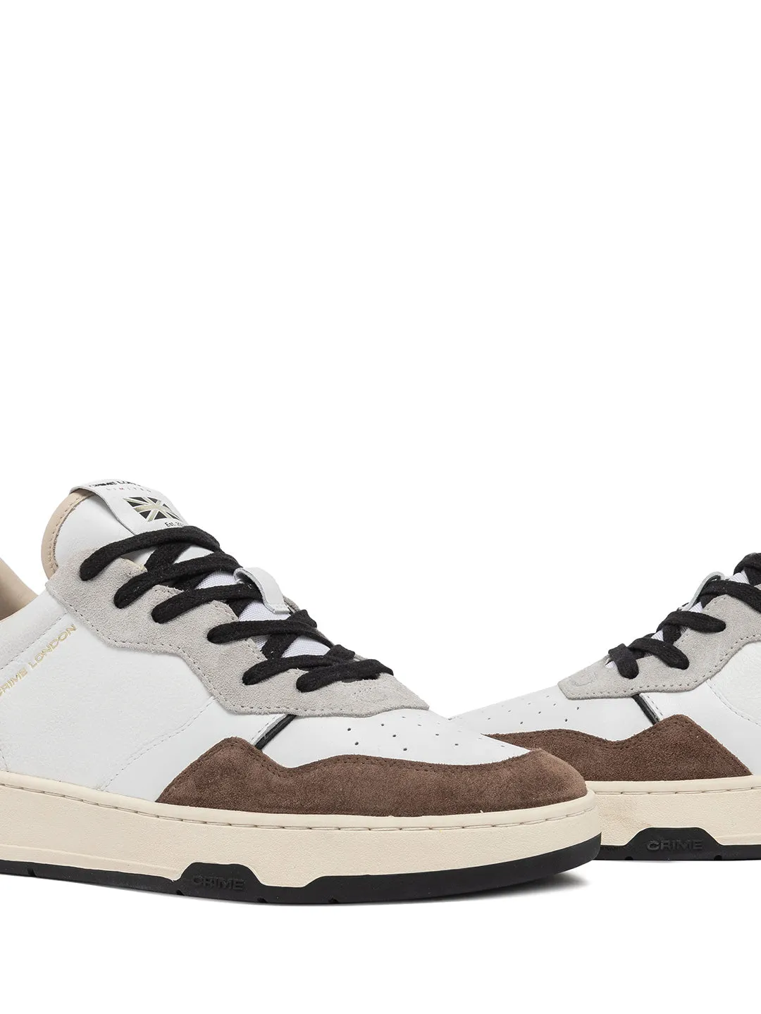 Crime Timeless Dark Coffee sneakers bianco e marrone