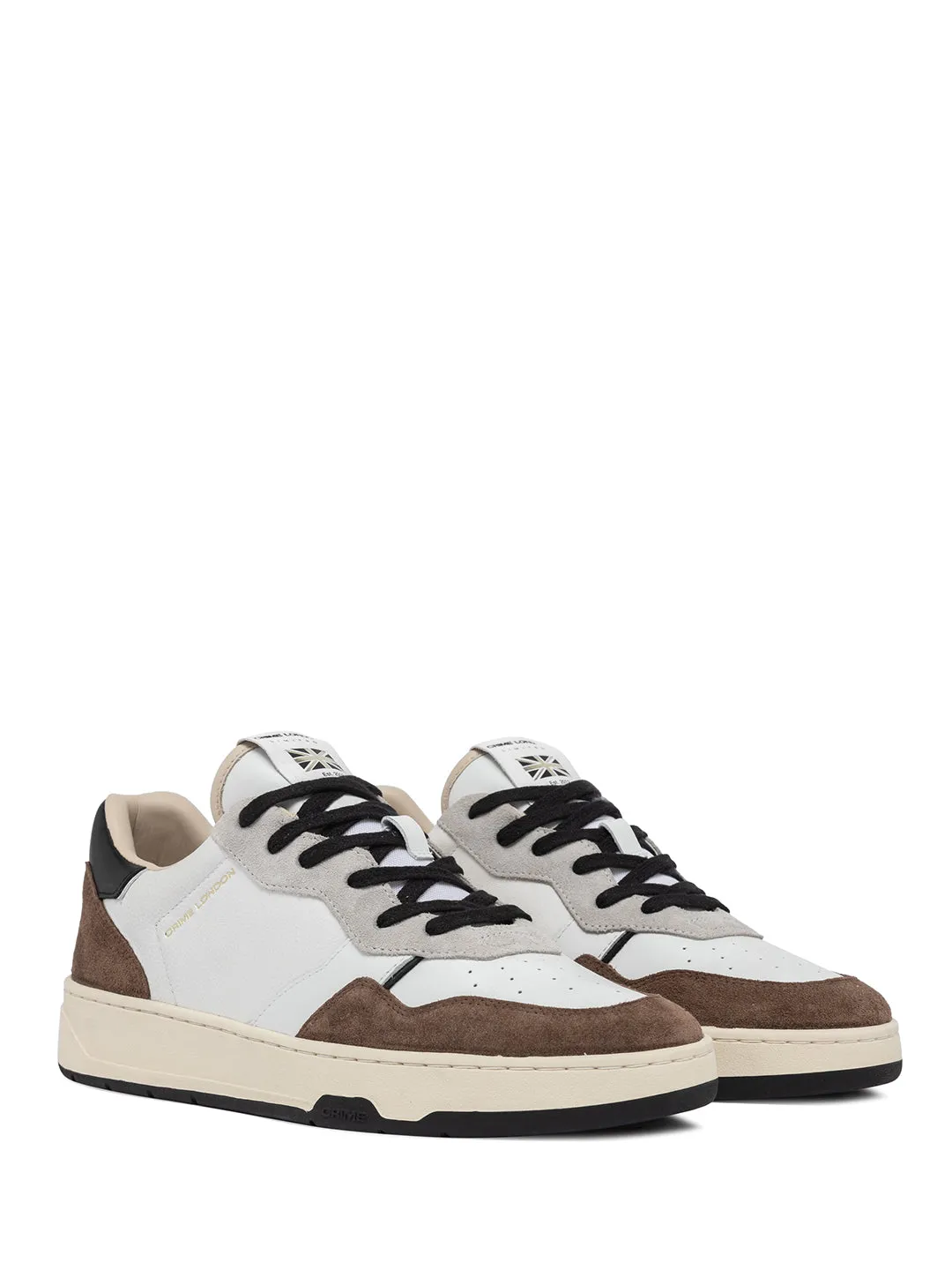 Crime Timeless Dark Coffee sneakers bianco e marrone