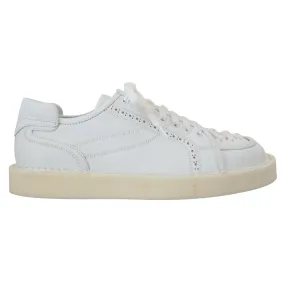 Dolce & Gabbana Elegant White Low Top Oxford Sneakers