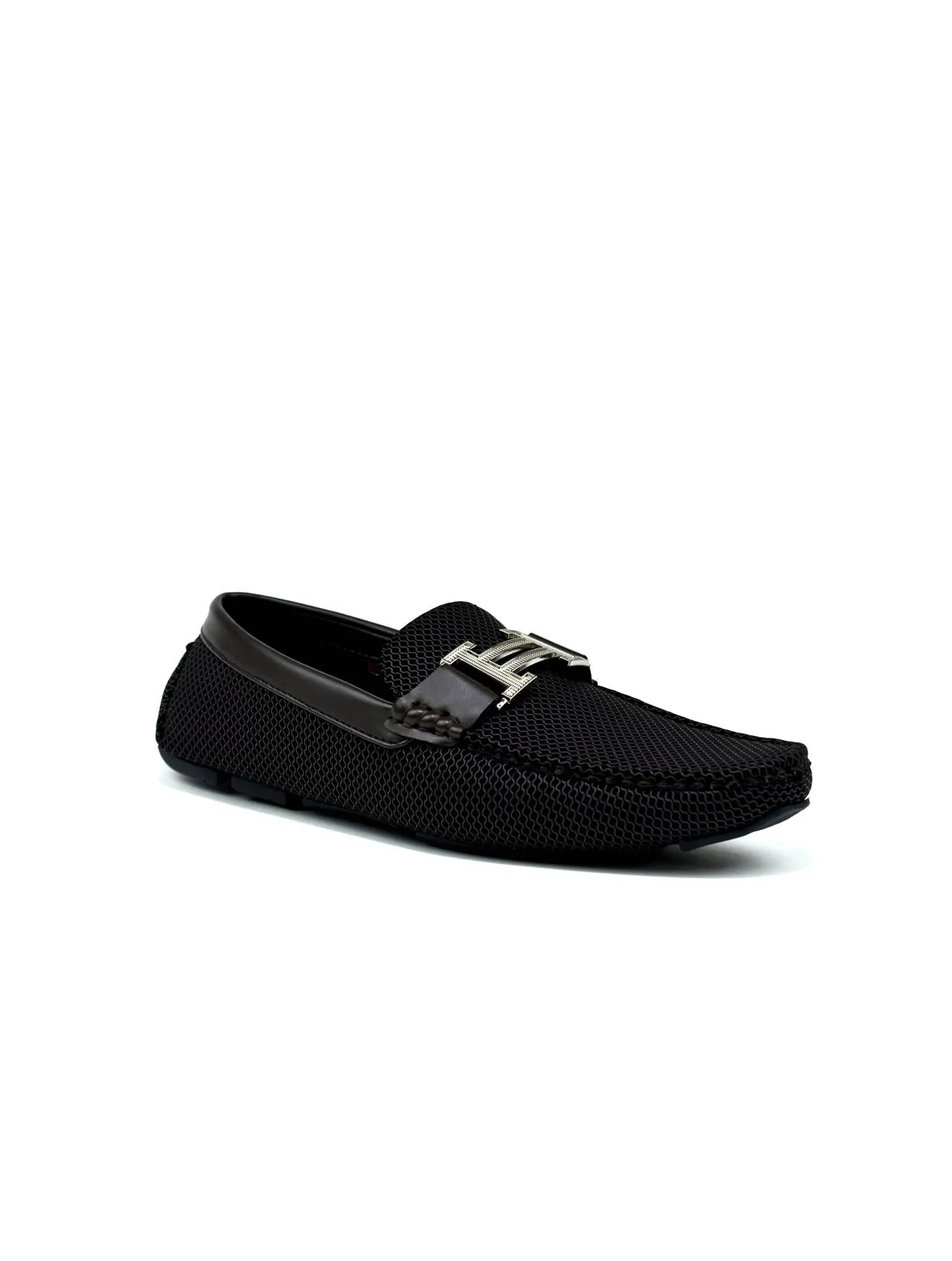 Double H Buckle Loafer Brown