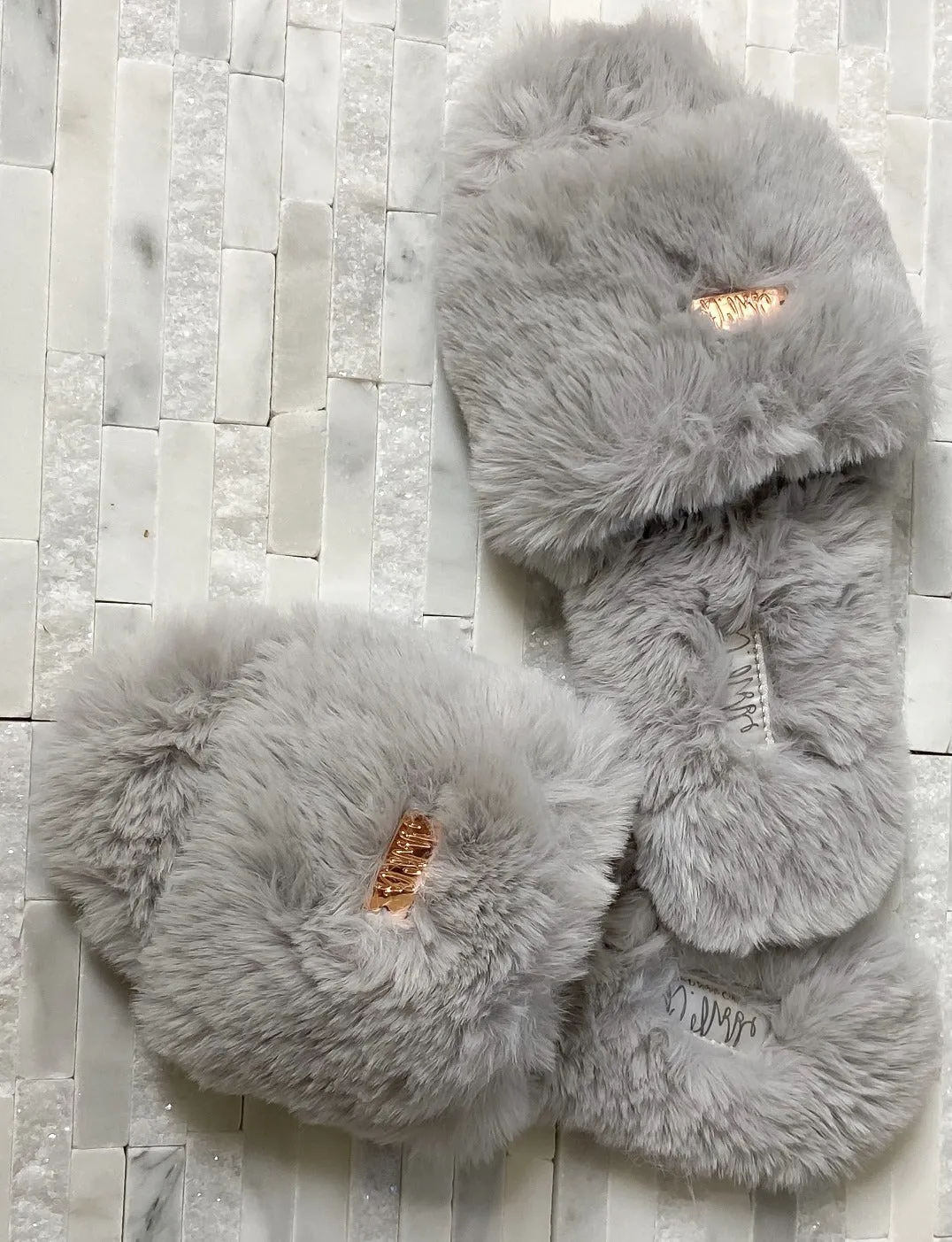 Faux-Fur Comfort Slippers