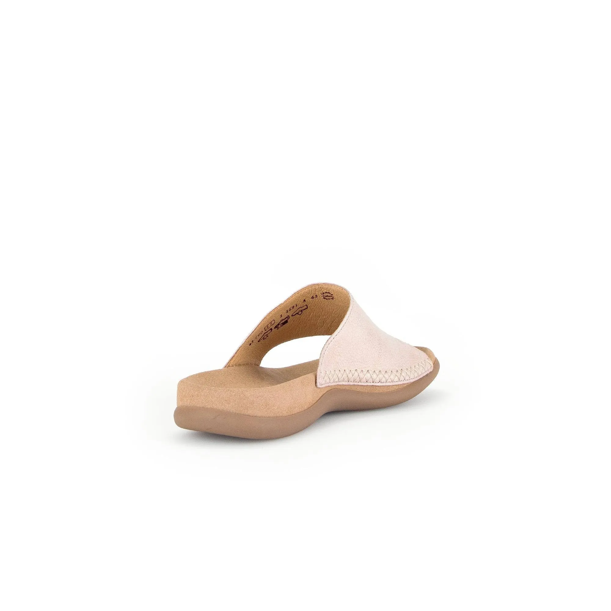Gabor 43.700.63 Lanzarote Ladies Rose Pink Leather Slip On Sandals