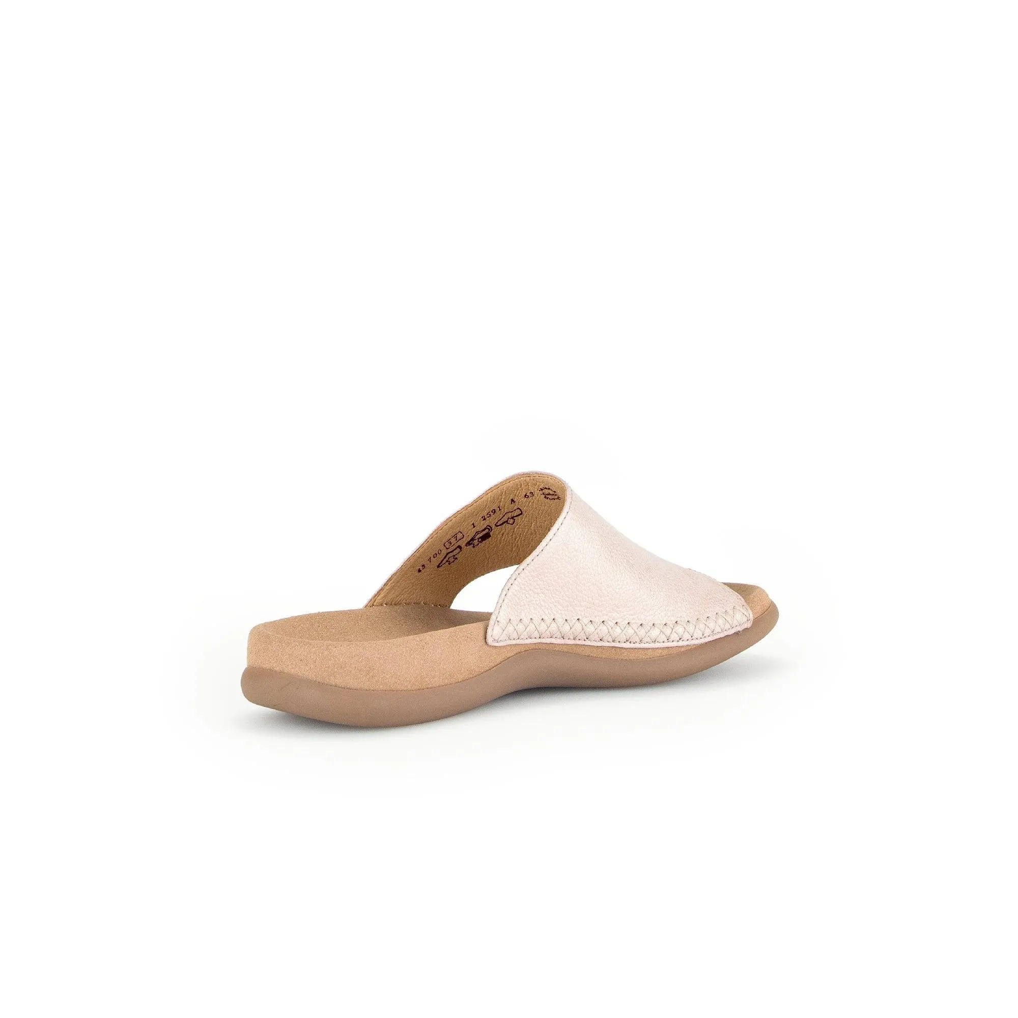 Gabor 43.700.63 Lanzarote Ladies Rose Pink Leather Slip On Sandals