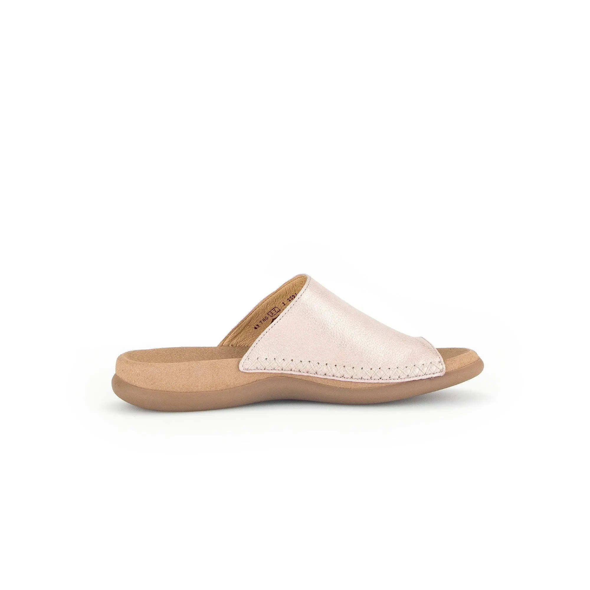 Gabor 43.700.63 Lanzarote Ladies Rose Pink Leather Slip On Sandals