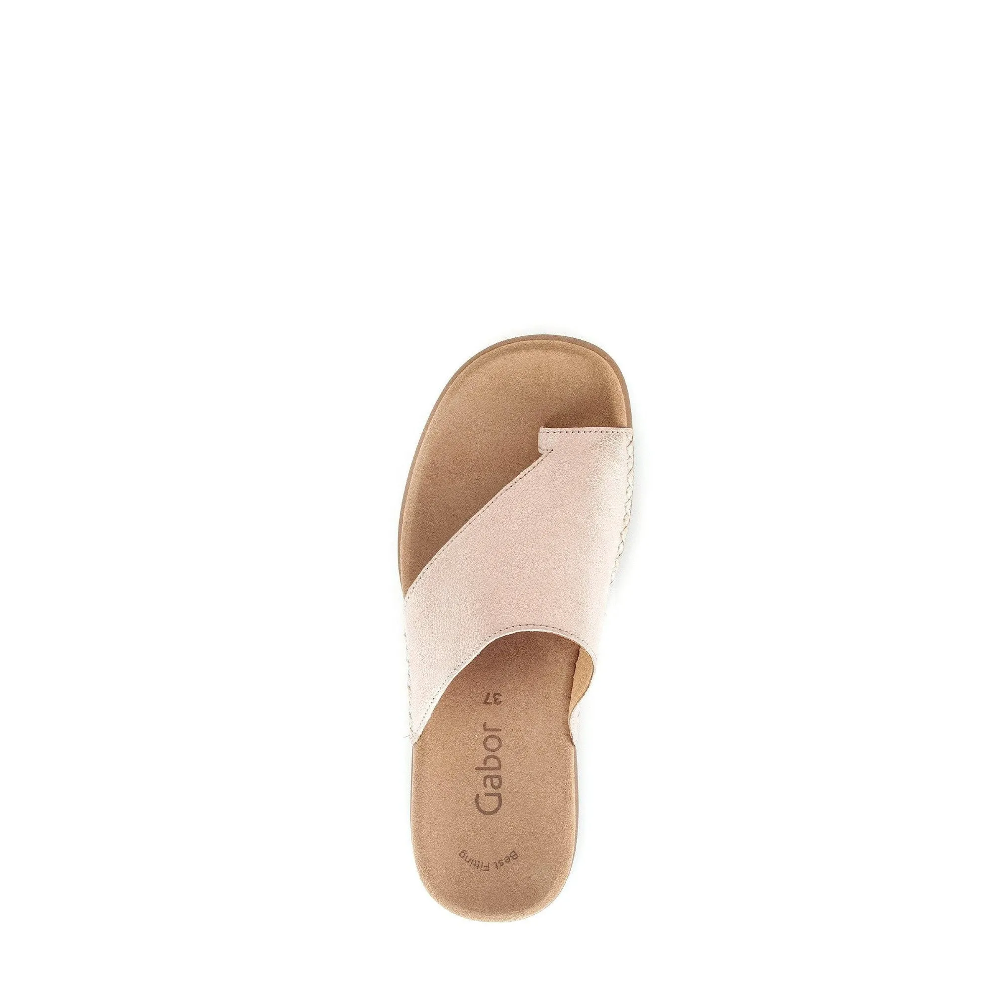 Gabor 43.700.63 Lanzarote Ladies Rose Pink Leather Slip On Sandals