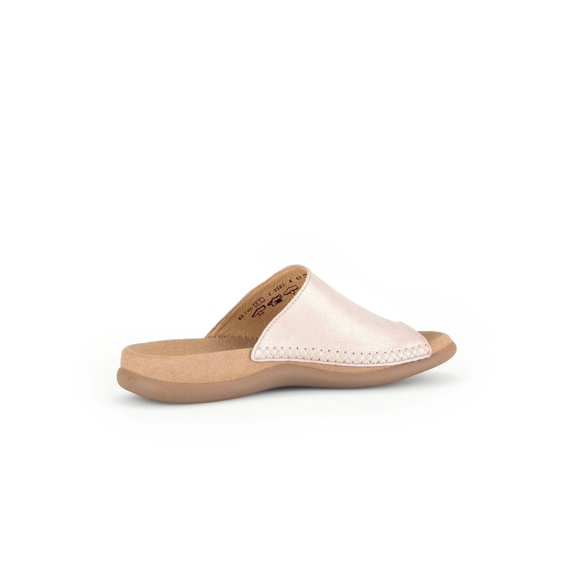 Gabor 43.700.63 Lanzarote Ladies Rose Pink Leather Slip On Sandals