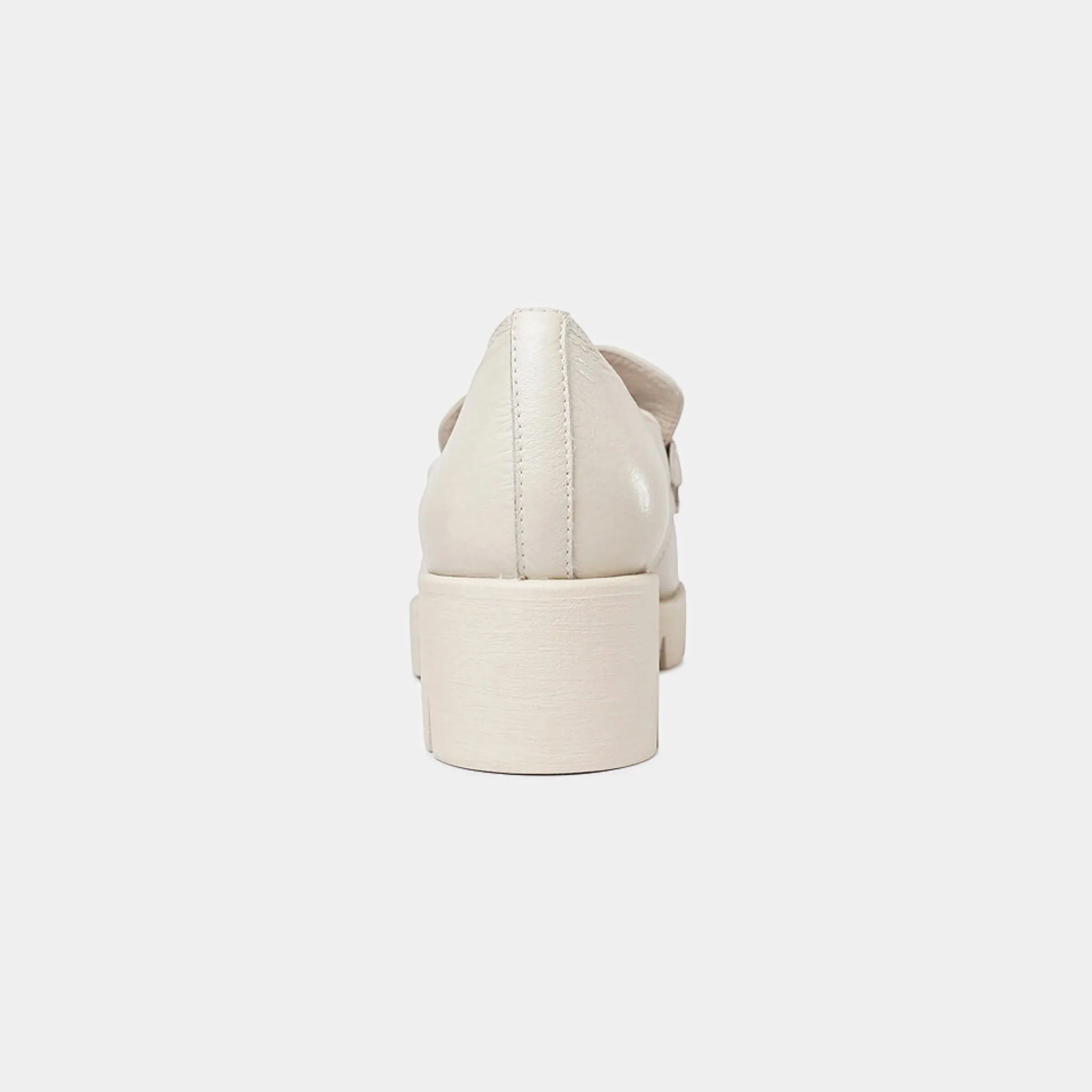 Hanini Almond Leather Heeled Loafers