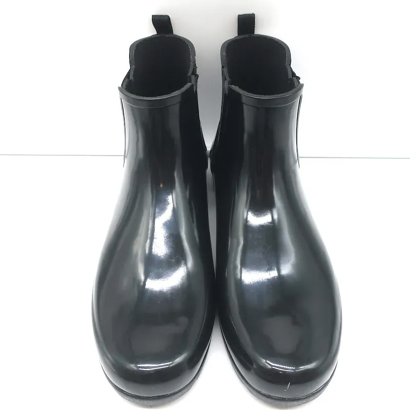 Hunter Refined Chelsea Gloss Rain Boots Black Size 11 Ankle Boots