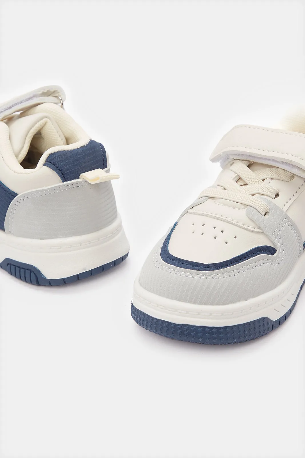 Infant Boys Cream Colour Block Sneakers