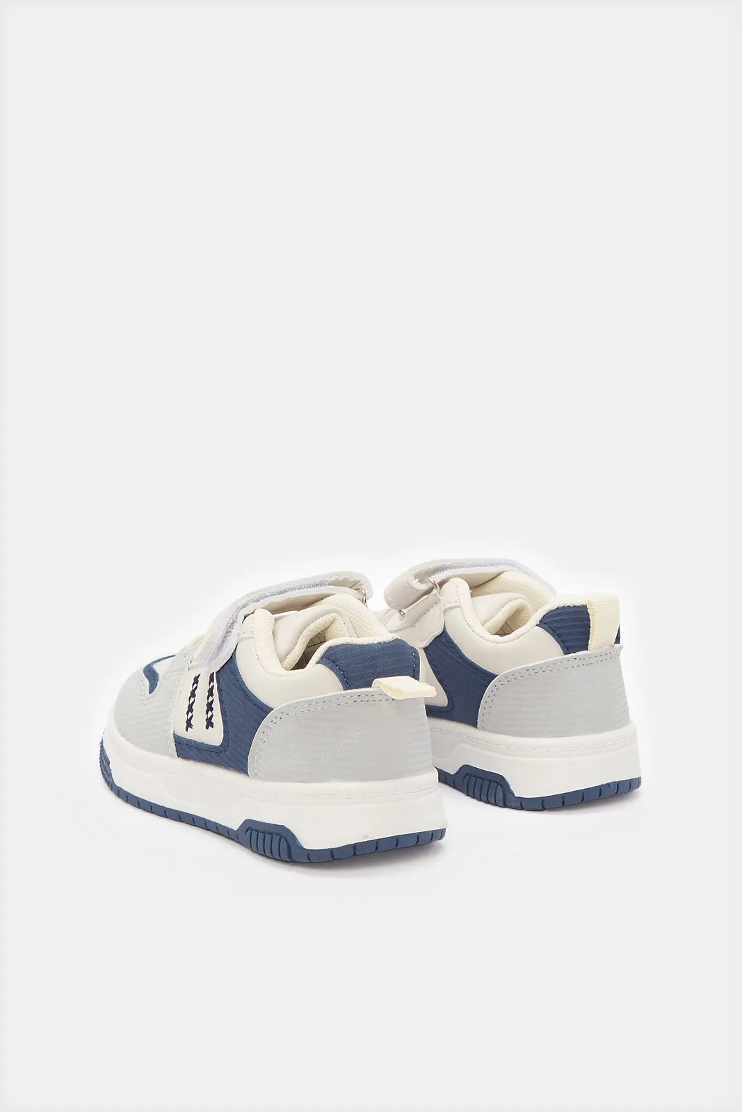 Infant Boys Cream Colour Block Sneakers