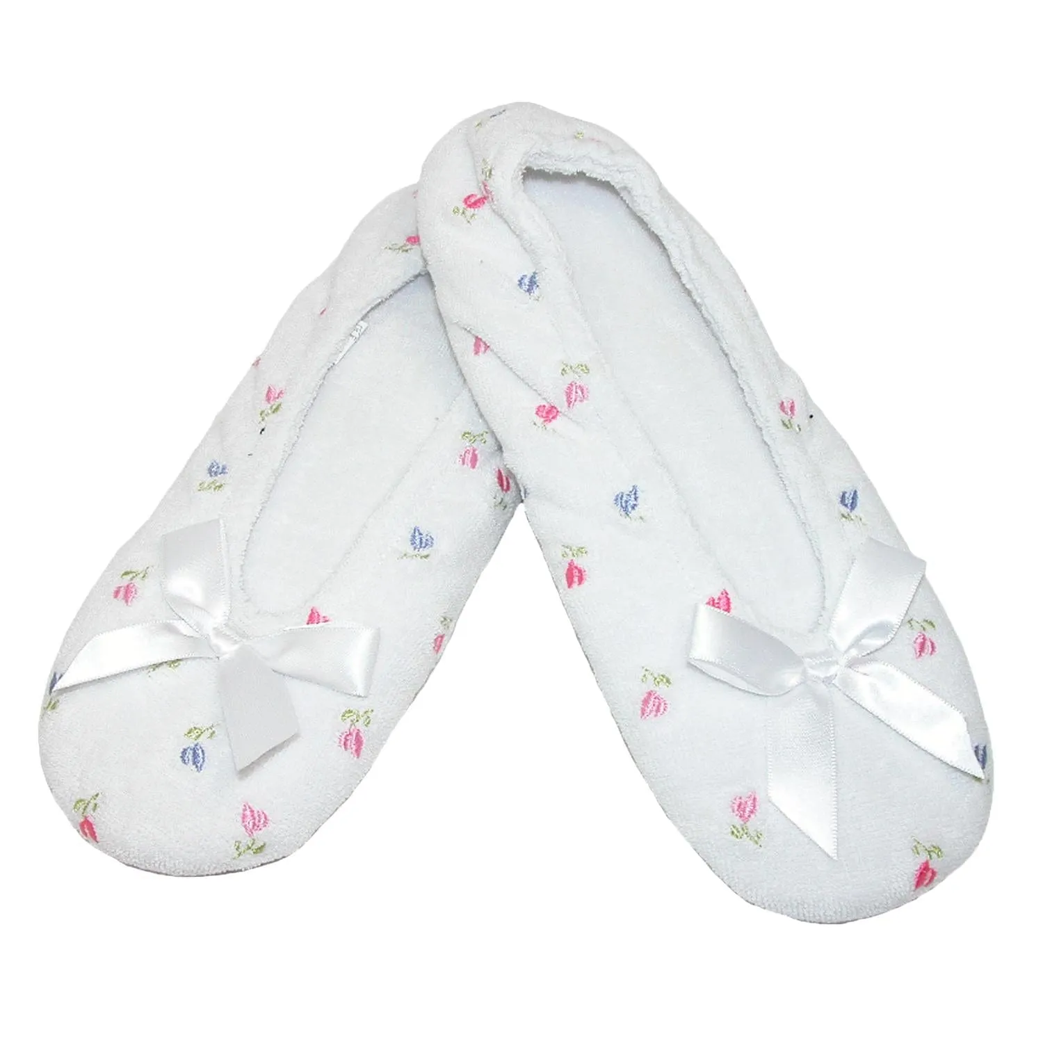 Isotoner Women's Embroidered Terry Ballerina Slippers