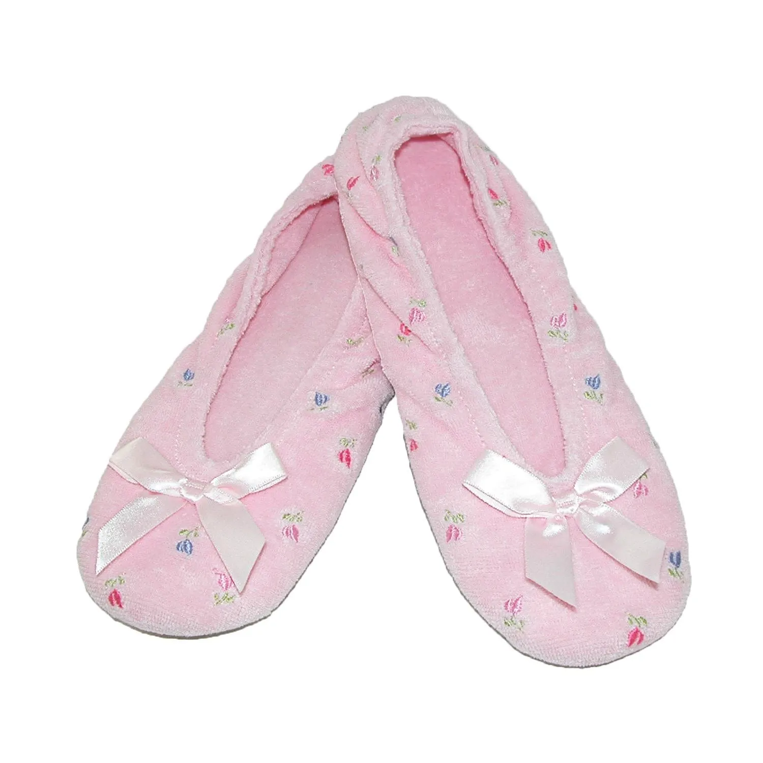Isotoner Women's Embroidered Terry Ballerina Slippers