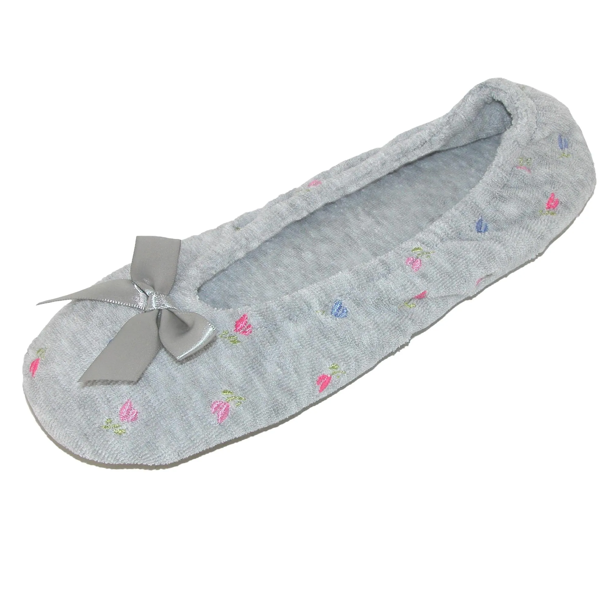Isotoner Women's Embroidered Terry Ballerina Slippers