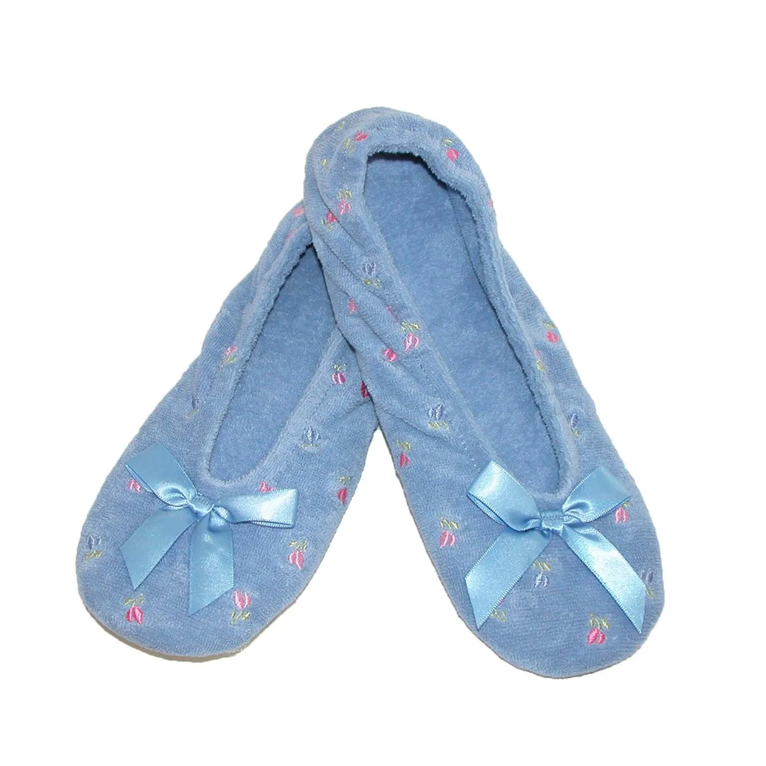 Isotoner Women's Embroidered Terry Ballerina Slippers