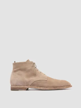 SOUND 003 - Beige Suede Lace-up Boots