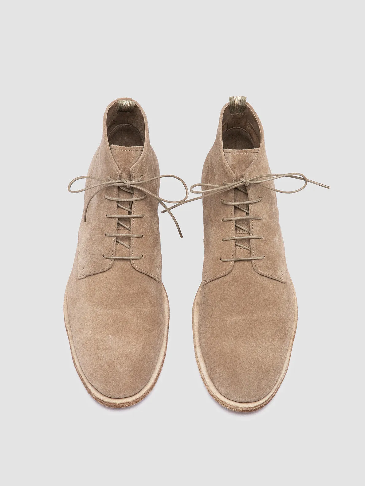 SOUND 003 - Beige Suede Lace-up Boots