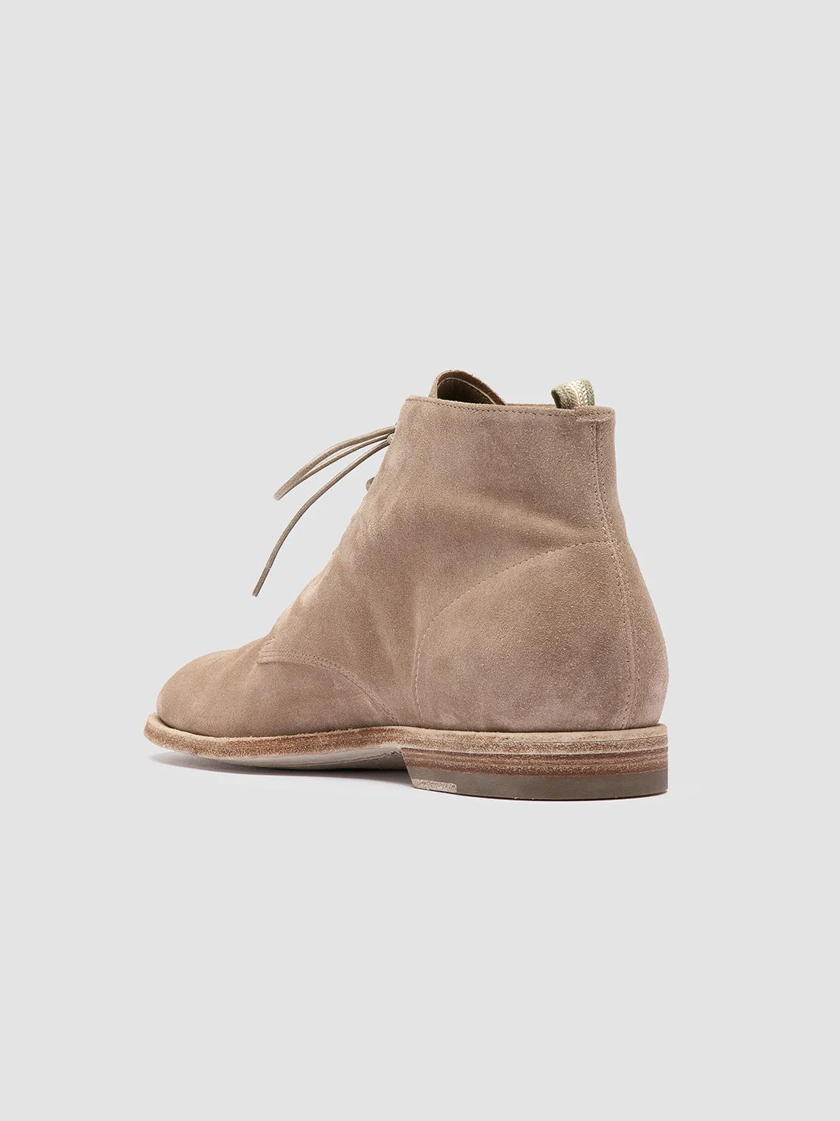 SOUND 003 - Beige Suede Lace-up Boots