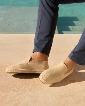 Suede Traveler Loafers Espadrilles - K11LT - Hamptons Champagne Beige